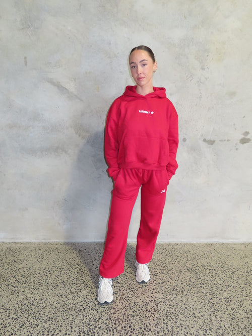 STAR COLLECTION - HOODIE CRIMSON RED