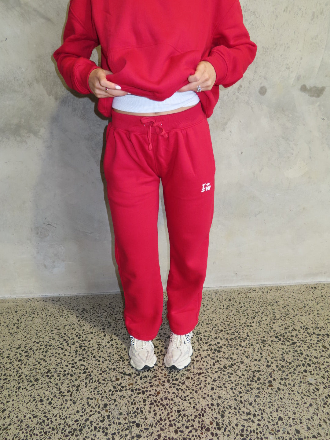 STAR COLLECTION - TRACK PANT CRIMSON RED