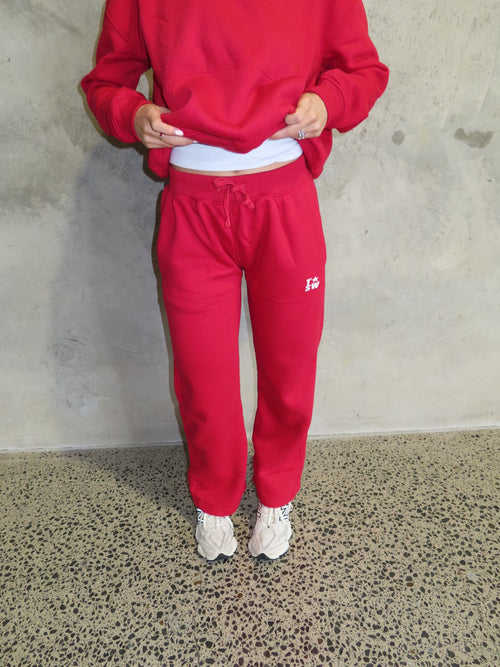 STAR COLLECTION - TRACK PANT CRIMSON RED
