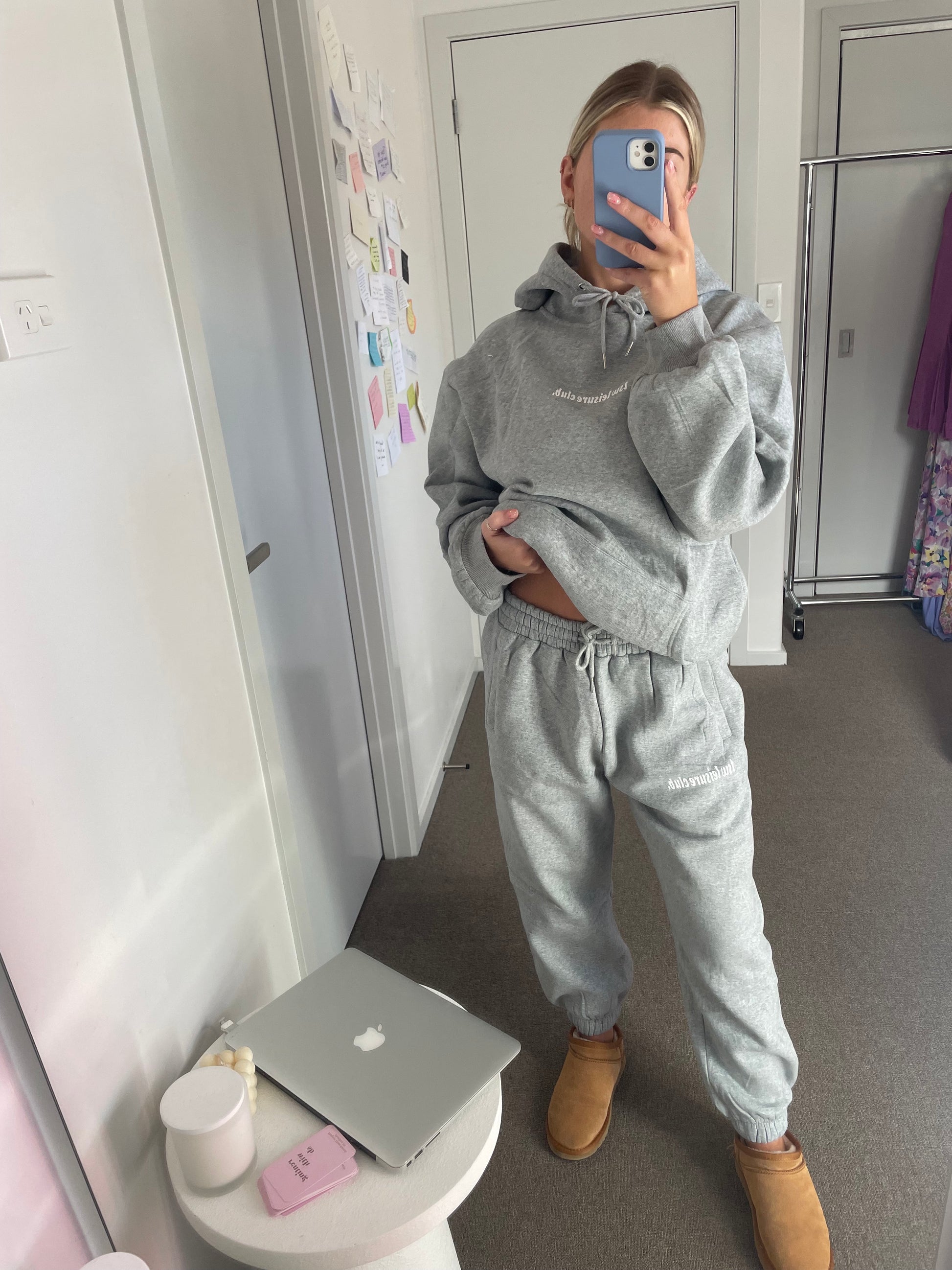 tsw leisure club - SEE THE GOOD earl grey longline hoodie