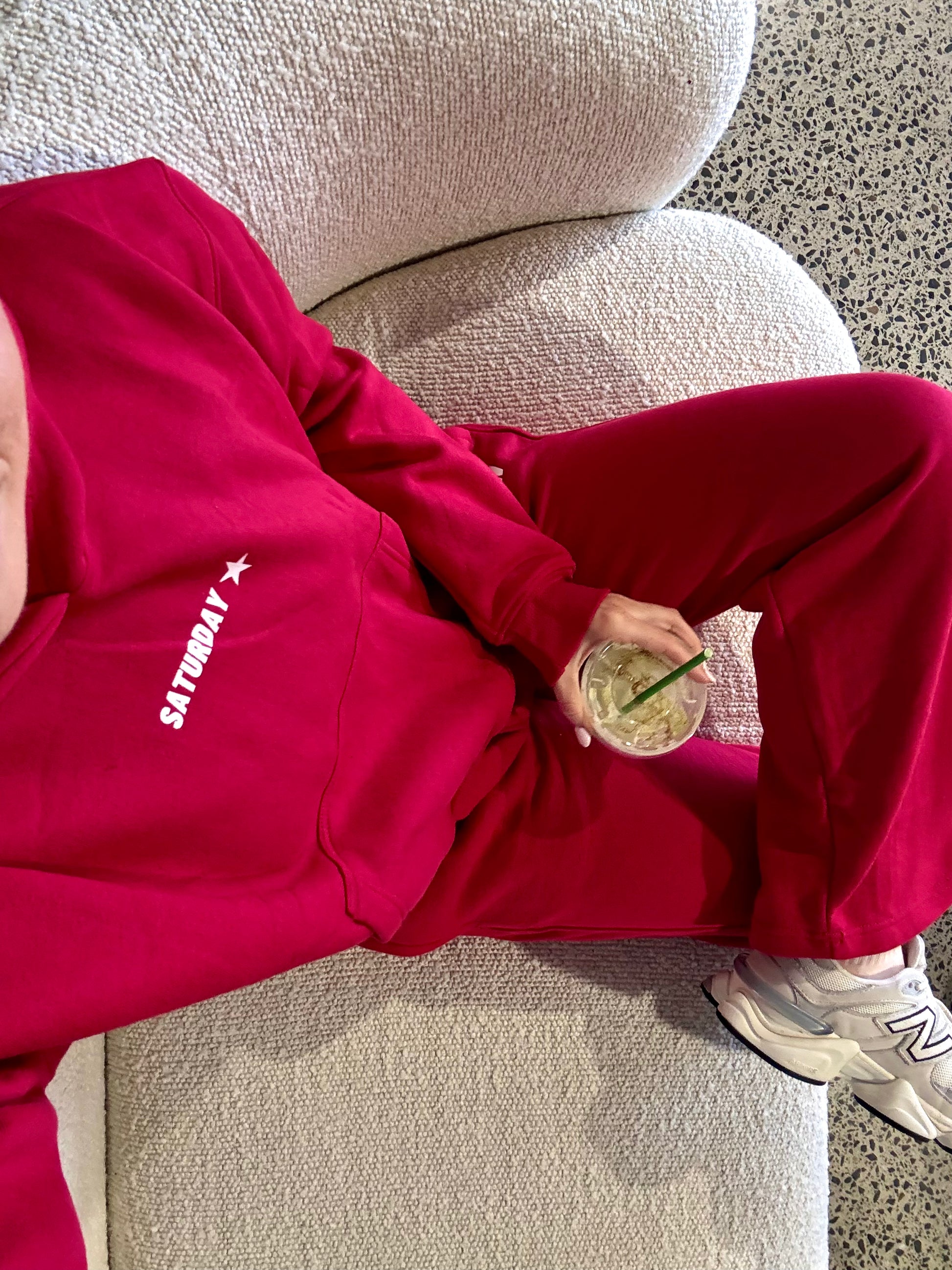 STAR COLLECTION - HOODIE CRIMSON RED