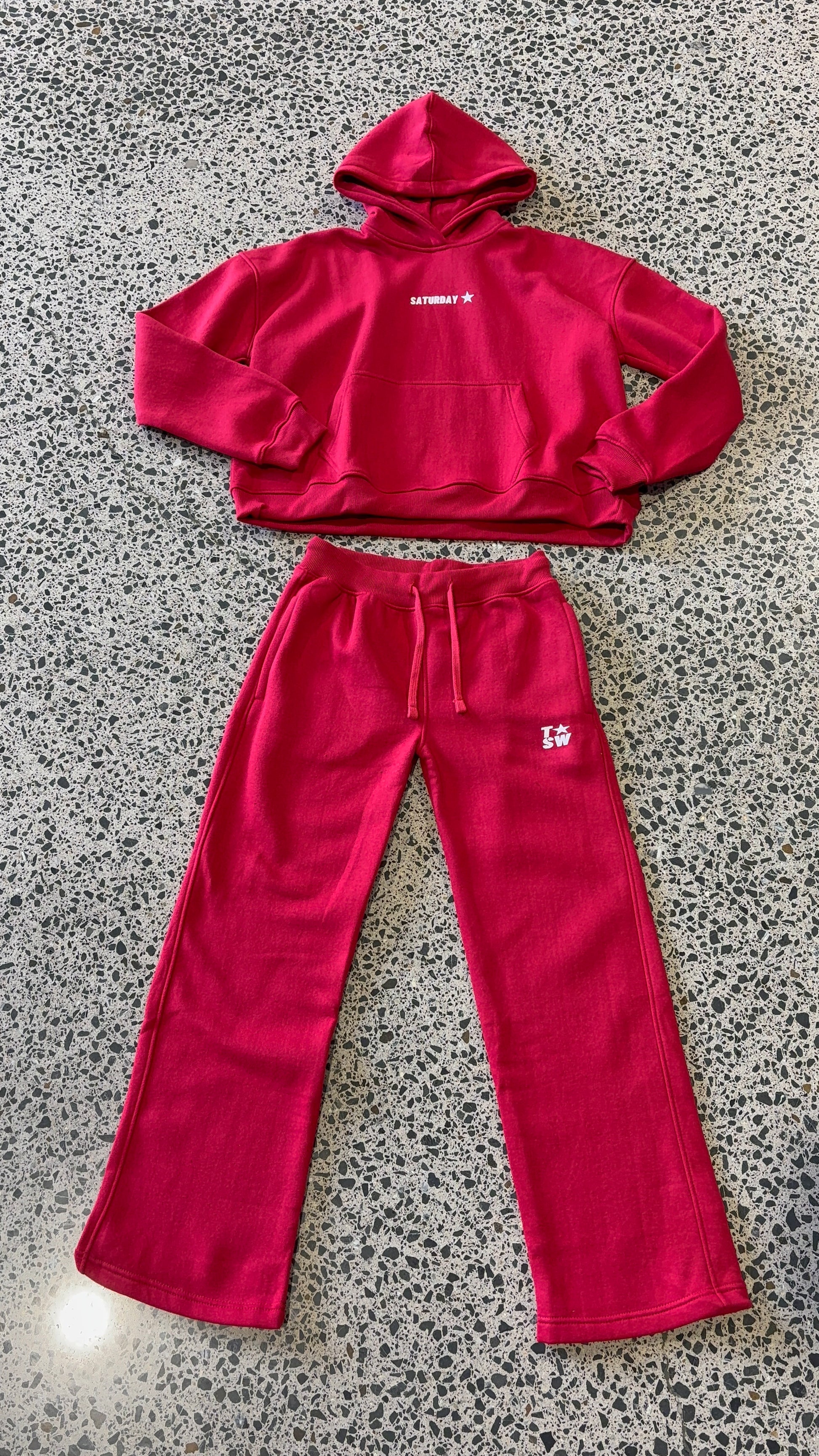 STAR COLLECTION - TRACK PANT CRIMSON RED