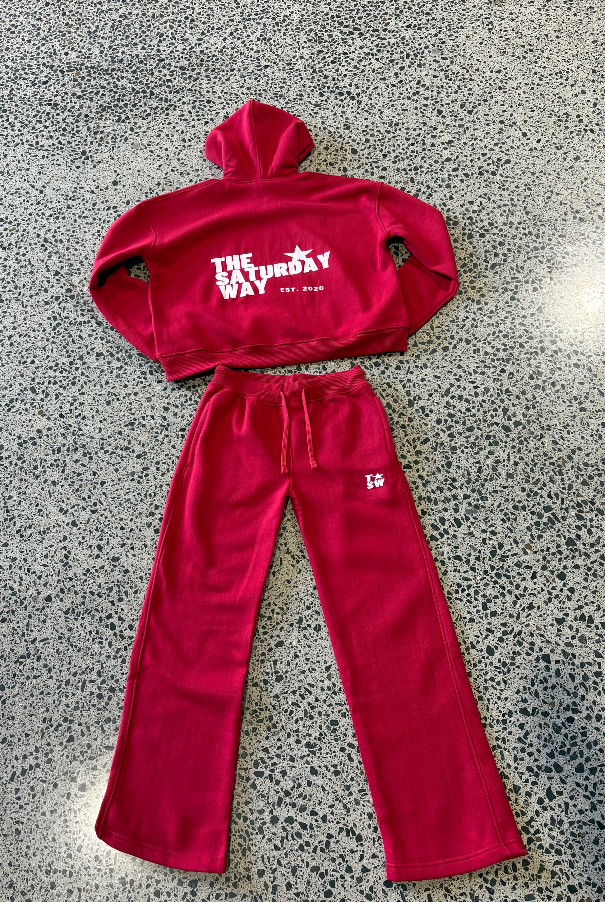 STAR COLLECTION - HOODIE CRIMSON RED